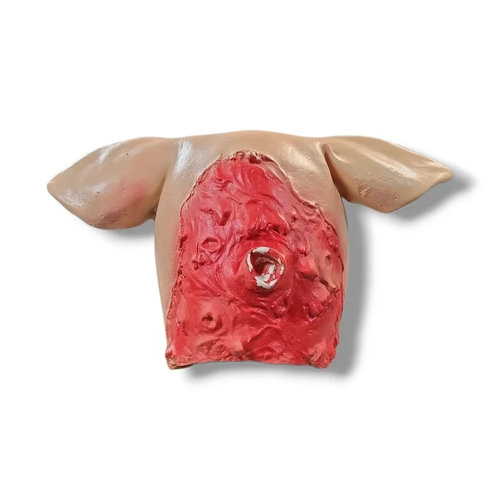 Latex Pig Adult Costume Mask Creepy Boar‎ Head Animal Horror Cosplay Party Prop